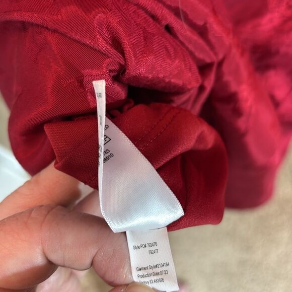 Maurice’s women’s xxl red floral jacquard midi dress smock balloon sleeve - Picture 9 of 9